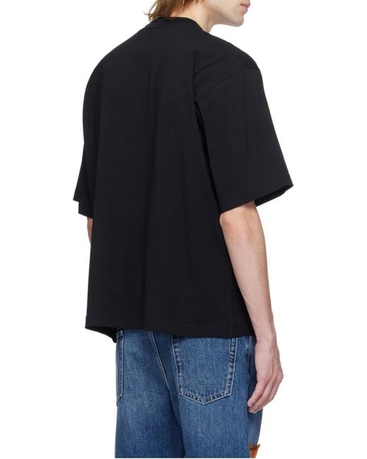 Marni Black Logo Printed Crewneck T-Shirt for men