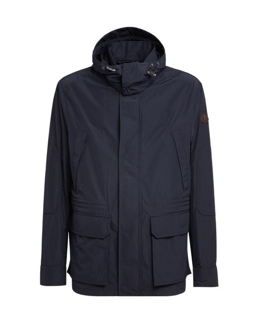 Moncler Blue Lightweight Hooded Jacket for men