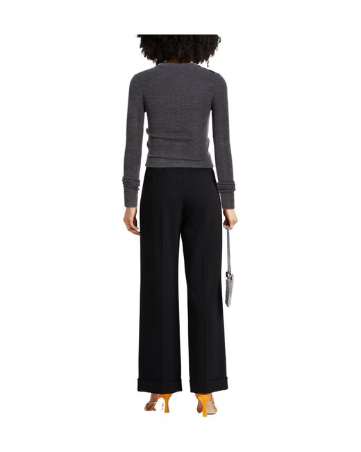 Ganni Black Lightweight Sweater Long Sleeves