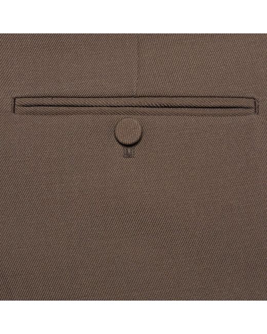 Gucci Brown Wool Gabardine Trousers for men