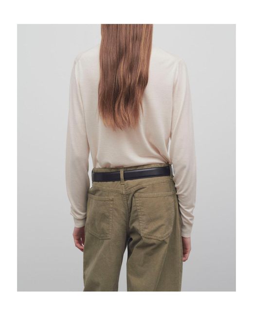 The Row White Heva Turtleneck Jumper