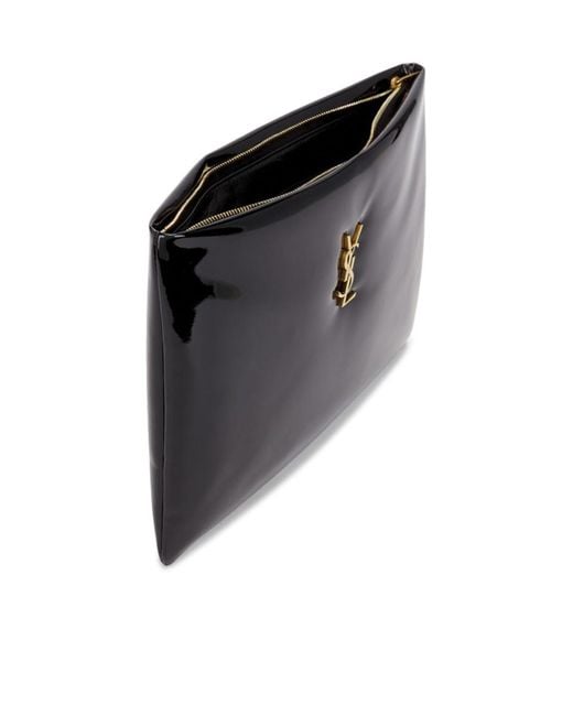 Saint Laurent Black Logo-Lettering Pouch