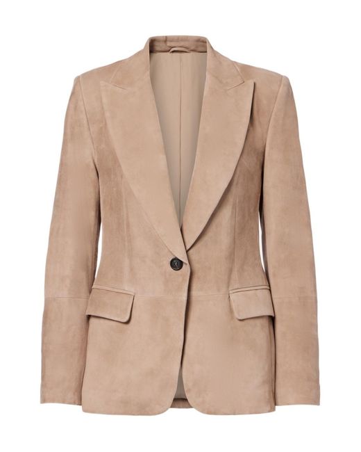 Brunello Cucinelli Natural Suede Blazer