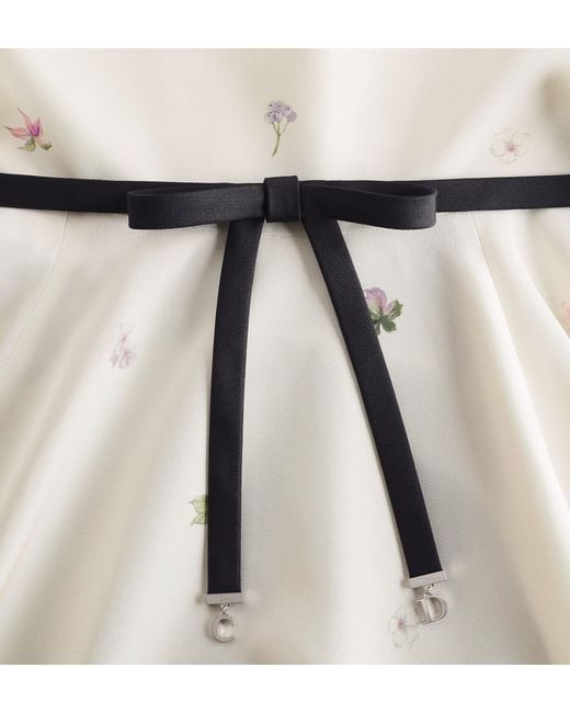 Dior White Mid-Length Flared Dress With Belt