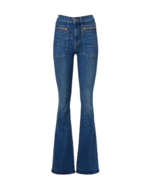 Veronica Beard Blue Beverly Flared Jeans