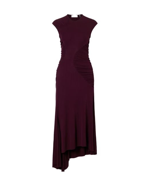 Victoria Beckham Purple Sleeveless Waist-Fitted Maxi Dress