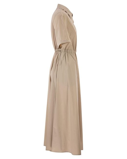 Herno Natural Drawstring Shirt Dress