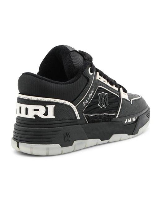 Amiri Black Ma-1 Leather Mesh Sneakers for men