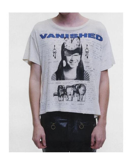 Enfants Riches Deprimes Gray Graphic-Print Distressed T-Shirt for men
