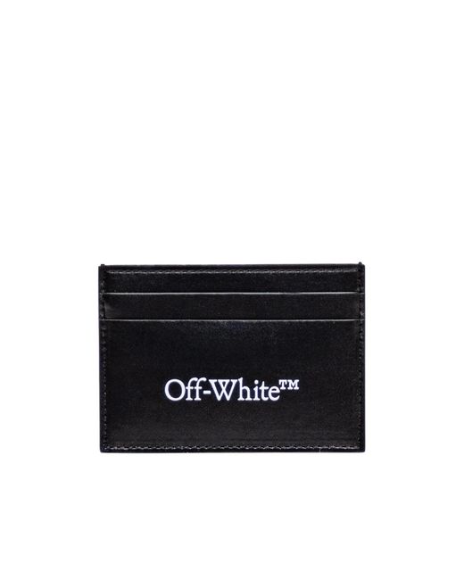 Off-White c/o Virgil Abloh Black Bookish Logo Printed Card Case for men