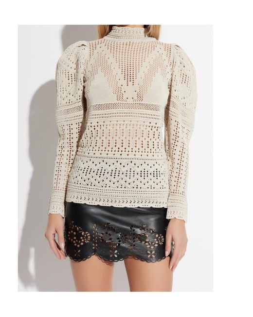 Isabel Marant Natural Dahara Openwork Jumper