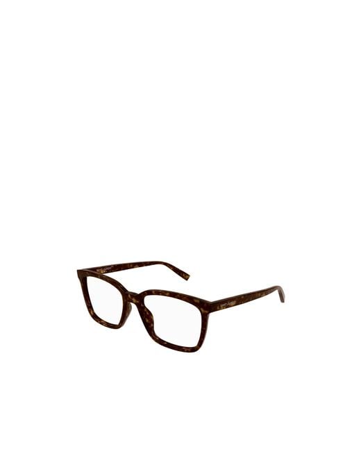 Saint Laurent White Eyewear Sl 672 Rectangular Glasses