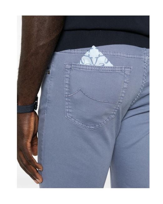 Jacob Cohen Blue Belt Loop Jeans for men