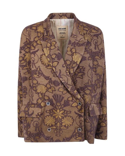 Uma Wang Brown 'Crossword' Jacket