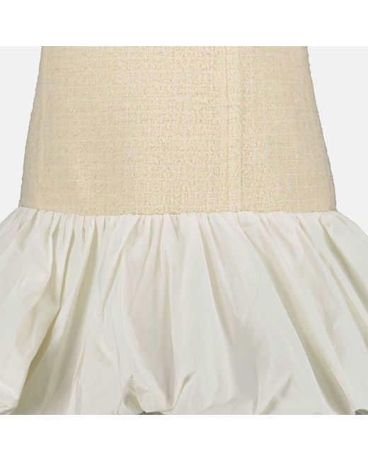 Patou Natural Tweed Bubble-Hem Dress