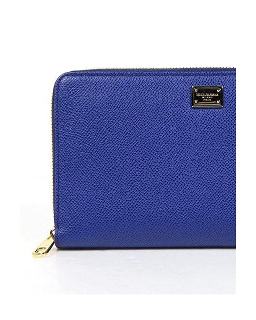 Dolce & Gabbana Blue Logo Details Wallet