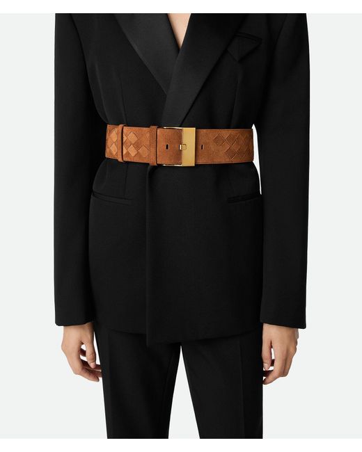 Bottega Veneta Brown Watch Large Belt