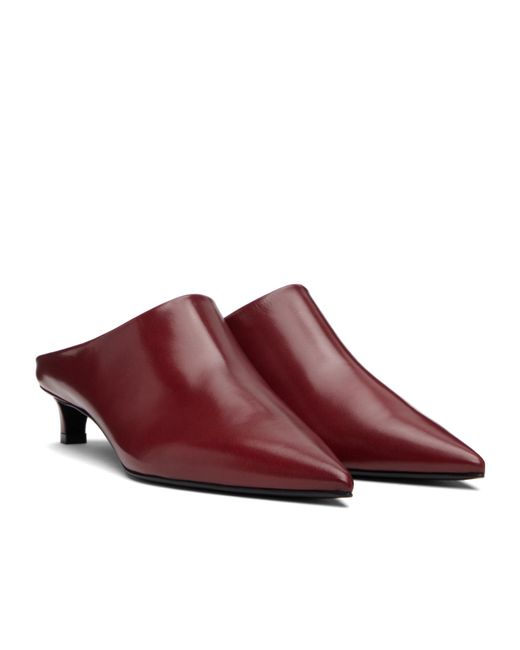 Jil Sander Brown Pointed-Toe Mules