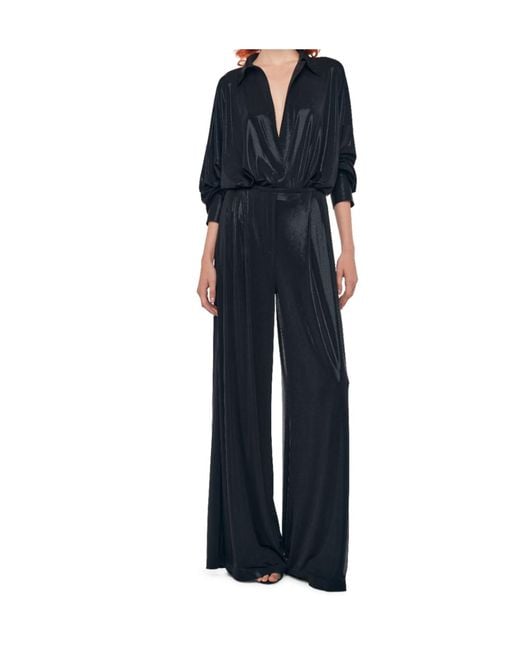 Norma Kamali Black Super Os Bf Nk Shirt Bodysuit