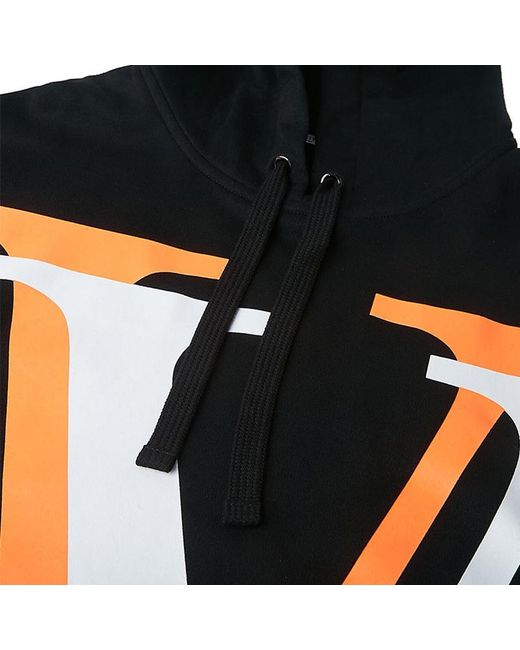 Valentino Black V Logo Hoodie for men