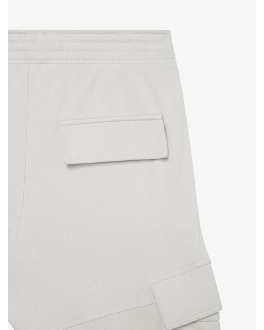 Givenchy White Cargo Pockets Detail Sweatpants for men