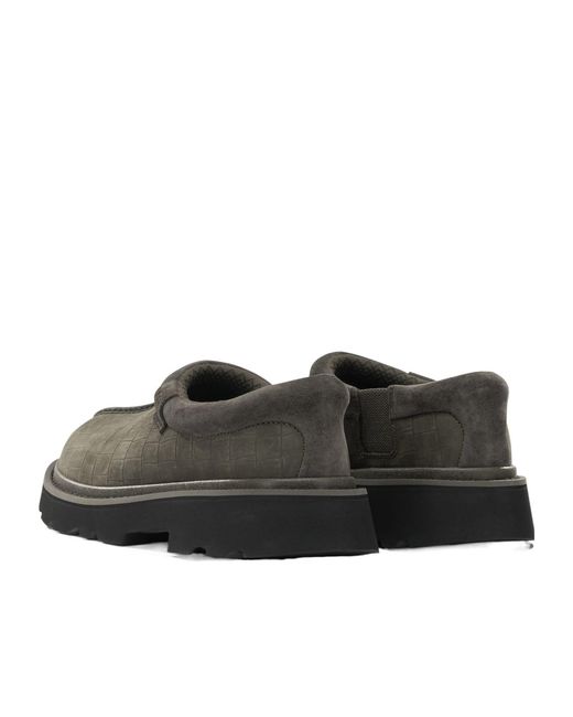 Ugg Gray Tasman Lug Embossed Loafers for men