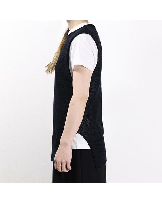 Jil Sander Black Sleeveless Knitted Vest
