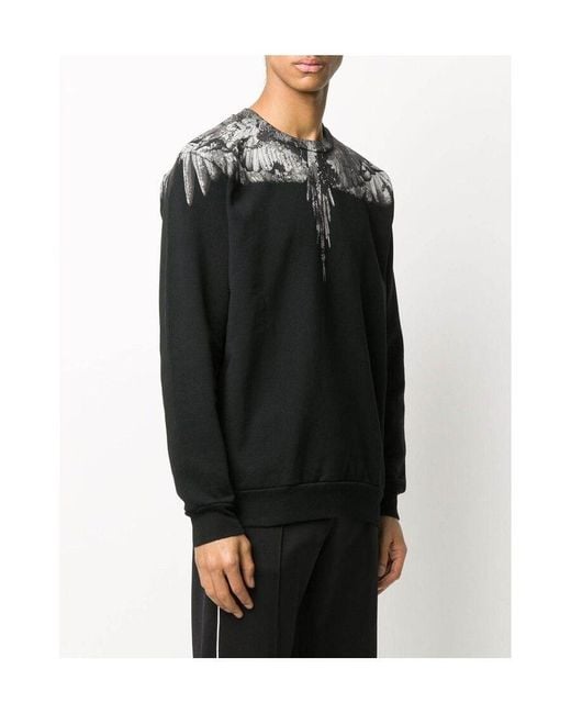 Marcelo Burlon Black Wings Print Sweatshirt for men