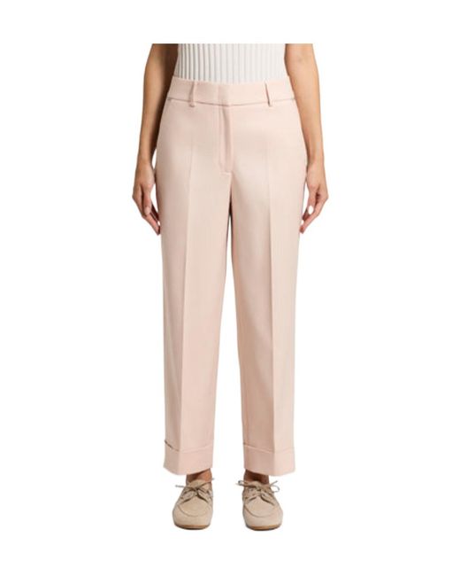 Peserico Pink Cuffed-Hem Trousers