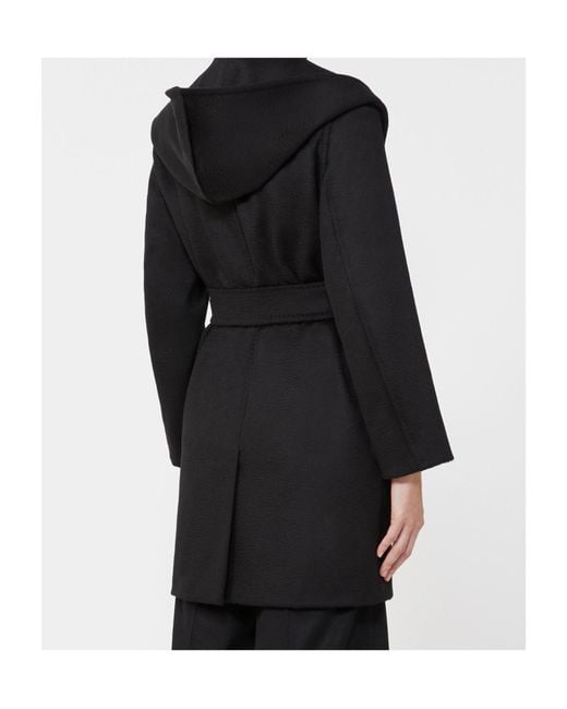Max Mara Black Camel Robe Coat