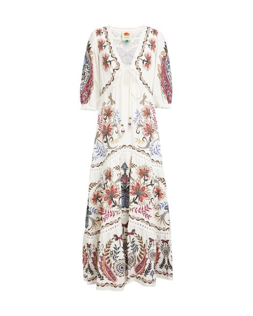 Farm Rio White Long Dresses