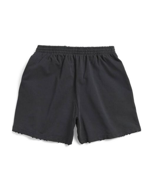 Balenciaga Gray Shorts Political Campaign Sweat Da Uomo for men