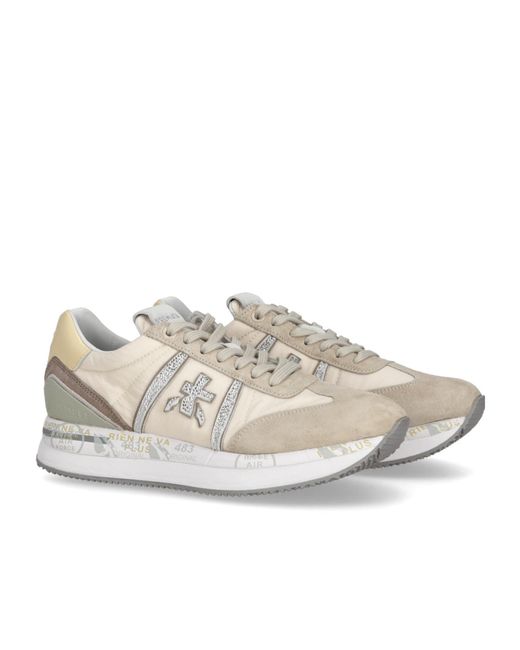 Premiata White Logo Logo Low-Top Sneakers