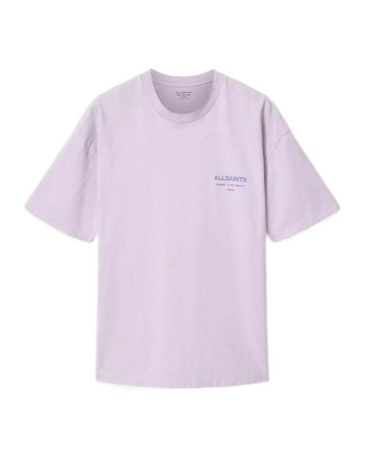 AllSaints Purple Xander Short-Sleeve T-Shirt for men