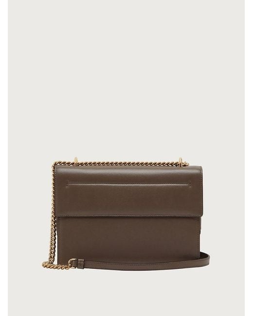 Ferragamo Brown Vara Bow Satchel