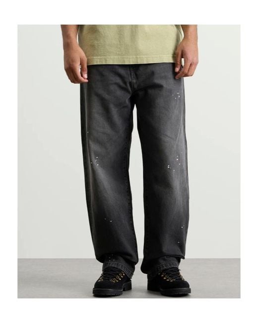 Carhartt Gray Wip Paint-Splatter Straight Jeans for men