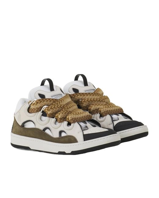 Lanvin Multicolor Curb Lace-Up Sneakers