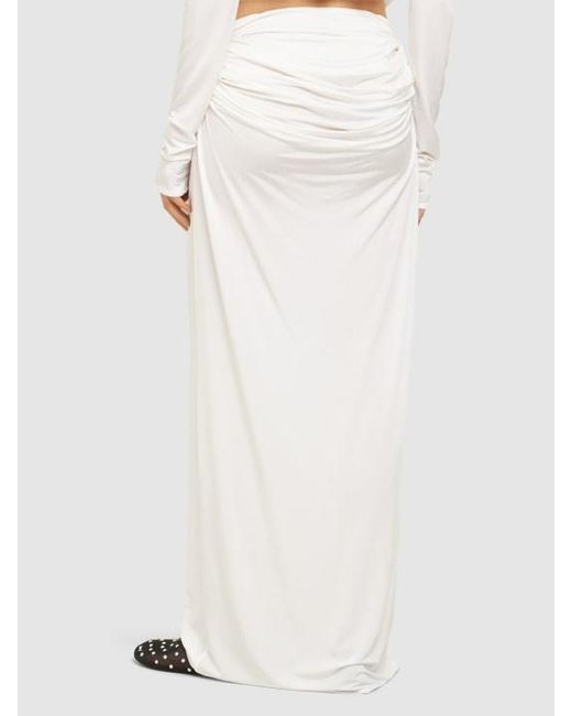 Magda Butrym White Draped Skirt