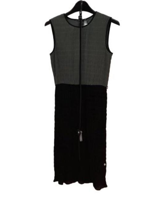 Max Mara Black Round Neck Sleeveless Dress