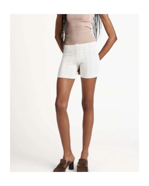 J.W. Anderson White Jw Anderson Knitted Pointelle Fitted Shorts