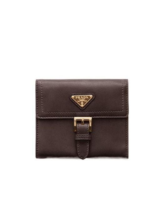 Prada Brown Small Nappa Leather Wallet