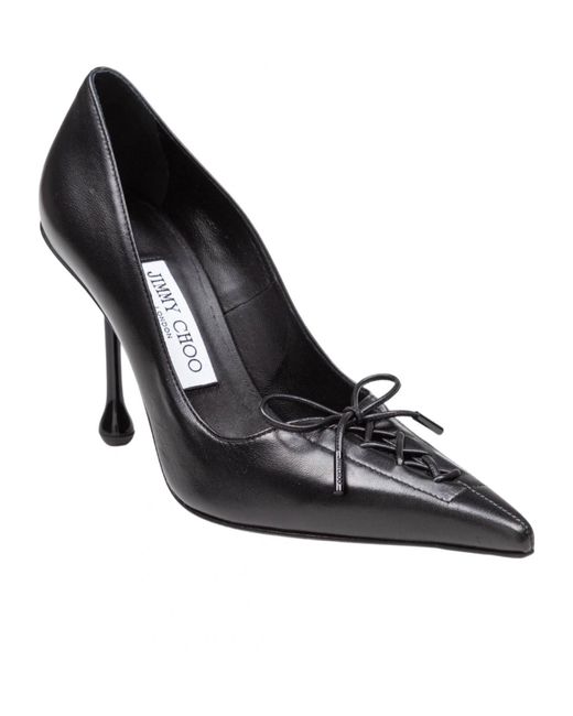 Jimmy Choo Black Scarlett 95 Heeled Pumps