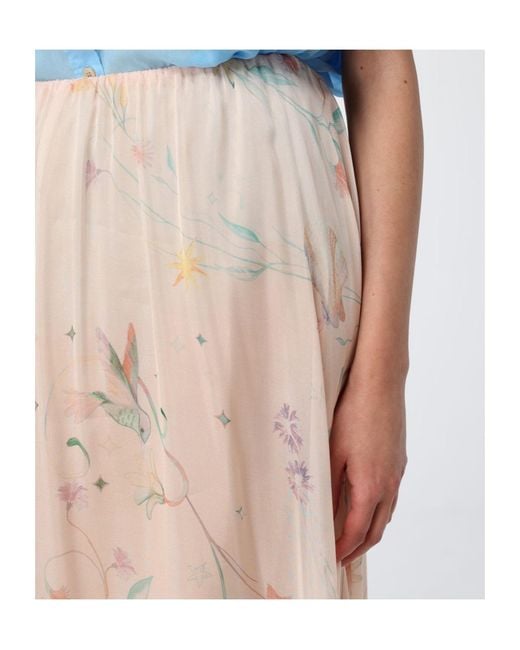Forte_forte Multicolor Elastic Waist Midi Skirt