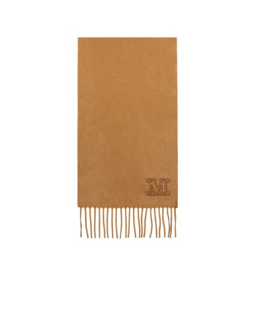Max Mara Natural Wsdalia Fringed Edge Scarf
