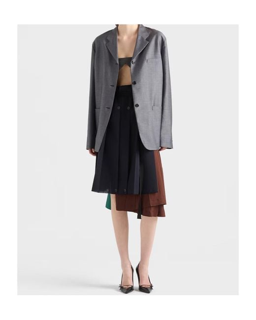 Prada Gray Wool Top