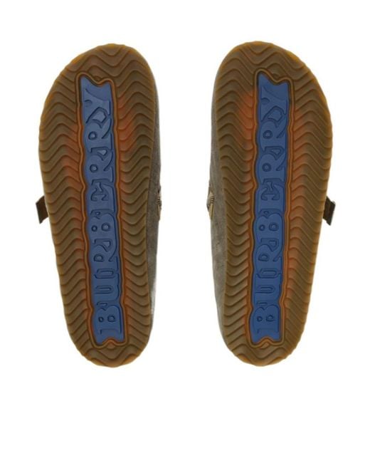 Burberry Brown Check Urchin Clogs for men