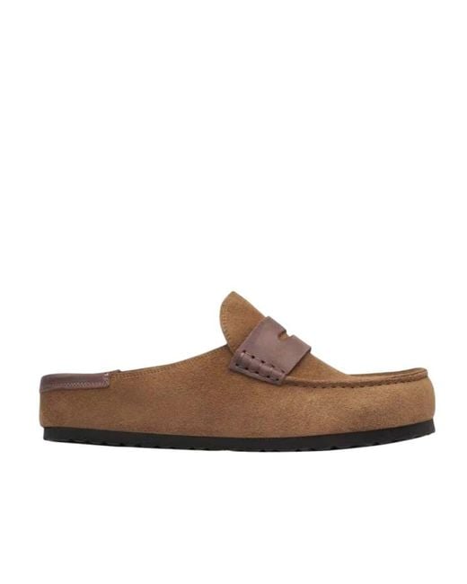 Birkenstock Brown Naples Wrapped Mixed Leather for men