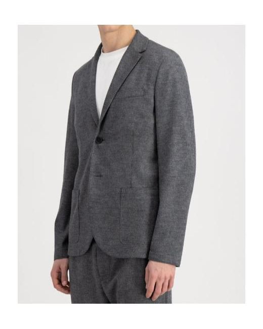 Harris Wharf London Gray Blazer Vitale Barberis Houndstooth for men