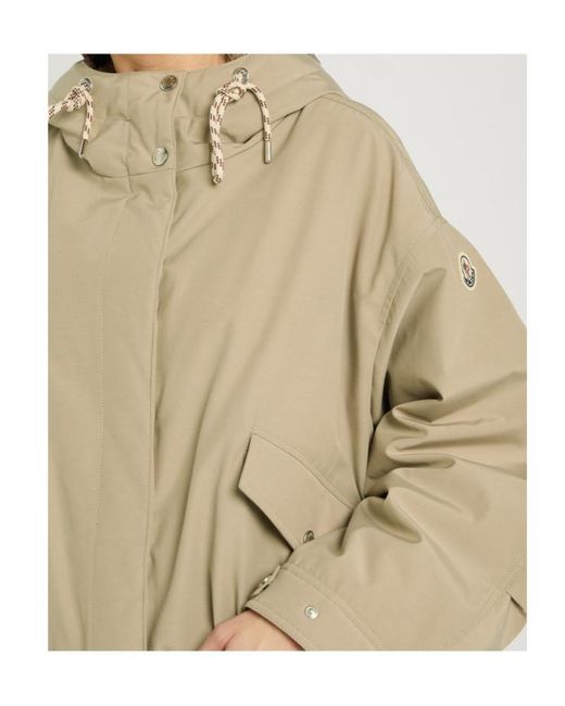 Moncler Natural Eucalyptus Padded Hooded Shell Jacket