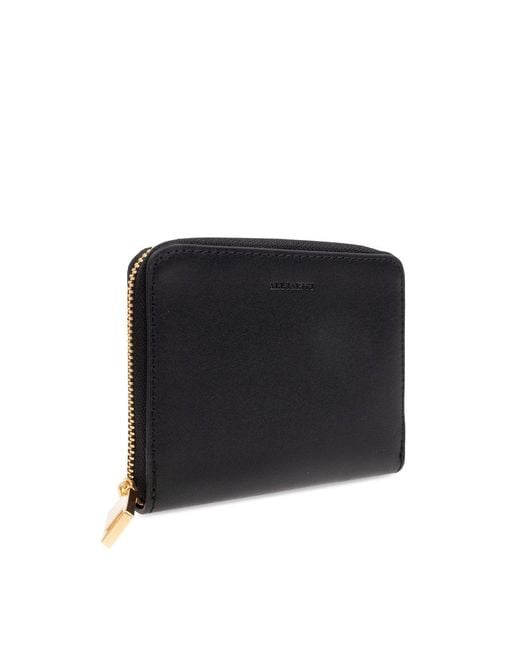 AllSaints Black Lena Zip Wallet